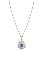 Pragnell Vintage collier Victorian à pendentif serti de diamants - Blanc