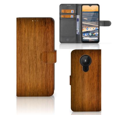 Nokia 5.3 | Book Style Case | Donker Hout | Portemonnee hoesje