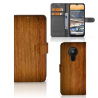 Nokia 5.3 | Book Style Case | Donker Hout | Portemonnee hoesje