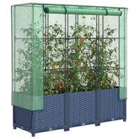 VidaXL Plantenbak verhoogd met kashoes 120x40x138 cm rattanlook