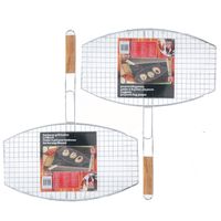 2x stuks barbecue braadrooster ovaal 45 x 25 cm