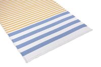 Byrklund hamamdoek blauw geel 100x180cm Byrklund hamamdoek blauw geel 100x180cm