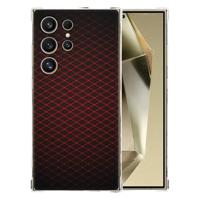 Samsung Galaxy S25 Ultra Hoesje - Geruit Rood TPU Antishock