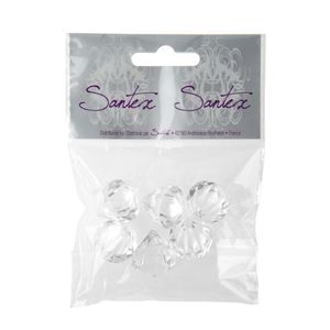 Hobby/decoratie nep diamantjes/steentjes - 6x - transparant - D2,2 x H2,8 cm