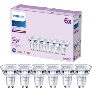 Philips Lighting 9290012180 LED-lamp Energielabel F (A - G) GU10 Reflector 3.5 W = 35 W Neutraalwit (Ø x l) 50 mm x 54 mm 6 stuk(s)