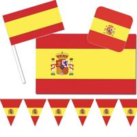 Feestartikelen Spanje versiering pakket - Spanje landen thema decoratie - Spaanse vlag