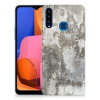 Samsung Galaxy A20s TPU Siliconen Hoesje Beton Print - thumbnail