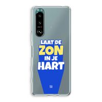 Laat de zon in je hart: Sony Xperia 5 III Transparant Hoesje