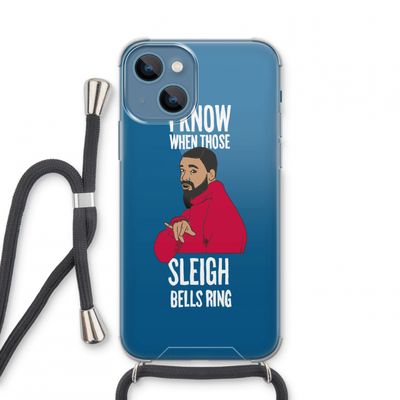 Sleigh Bells Ring: iPhone 13 mini Transparant Hoesje met koord