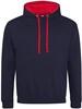 Just JH003 Varsity Hoodie - New French Navy/Fire Red - S