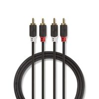 Nedis Stereo-Audiokabel | 2x RCA Male | 2x RCA Male | 3 m | 1 stuks - CABW24200AT30 CABW24200AT30
