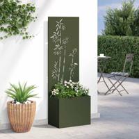 Tuinplant met Decoratief Paneel Olijfgroen 50 x 140 cm