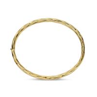 14K Geelgouden Bangle Armband - Tijdloze Elegantie met een Diameter van 60 mm