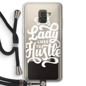 Hustle Lady: Samsung Galaxy A8 (2018) Transparant Hoesje met koord