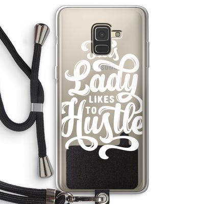 Hustle Lady: Samsung Galaxy A8 (2018) Transparant Hoesje met koord