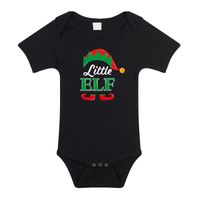 Little elf Kerst rompertje zwart voor babys