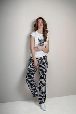 Elvira Casuals T-shirt Safari E2 26-061 T-shirt Korte Mouw 15 Off White