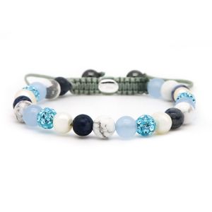 Karma Armband Spiral Baby Blues XS Blue Crystal