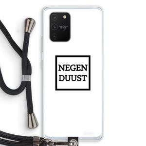 Negenduust vierkant: Samsung Galaxy S10 Lite Transparant Hoesje met koord