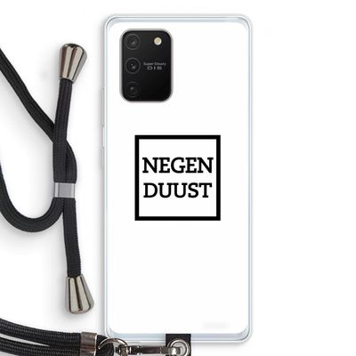 Negenduust vierkant: Samsung Galaxy S10 Lite Transparant Hoesje met koord