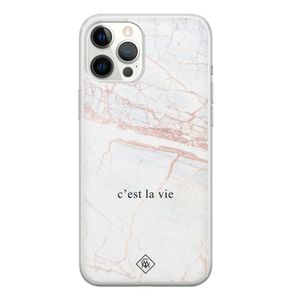 iPhone 12 Pro Max siliconen telefoonhoesje - C'est la vie
