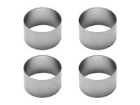 ECHTWERK Tafel accessoires (servetringen "rond" gemaakt van ede, RVS, 4-delig)