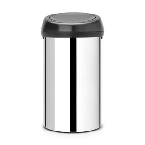 Brabantia Touch Bin afvalemmer 60 liter - Brilliant Steel / Matt Black