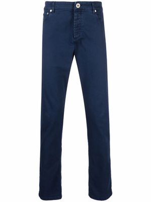 Brunello Cucinelli jean à coupe droite - Bleu
