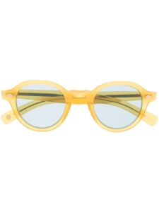 Garrett Leight lunettes de soleil Flipper à monture ronde - Jaune