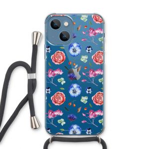 Bloemetjes: iPhone 13 Transparant Hoesje met koord