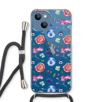 Bloemetjes: iPhone 13 Transparant Hoesje met koord