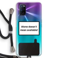 Alone: Oppo A92 Transparant Hoesje met koord