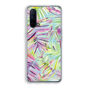 Tropical Palms Blue: OnePlus Nord CE 5G Transparant Hoesje
