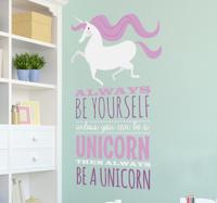 Muursticker Always be a unicorn - thumbnail