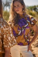 Tessa flower top - honey/purple - 12895
