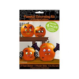 Pompoen Halloween decoratie kit 29-delig - Foam stickers