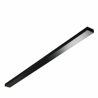 Zwarte rechthoekige plafondplaat 160x8x3,5cm zwart met 5 gaten voor verlichting