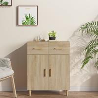 Dressoir 69,5x34x89 cm bewerkt hout sonoma eikenkleurig Dressoir 69,5x34x89 cm bewerkt hout sonoma eikenkleurig