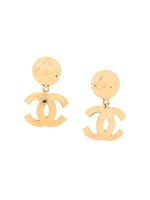 CHANEL Pre-Owned boucles d'oreilles pendantes à logo - thumbnail