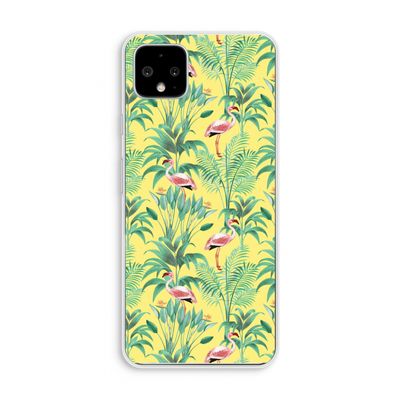 Flamingo party: Pixel 4 XL Transparant Hoesje