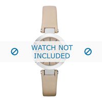 DKNY horlogeband NY8783 Leder Cream wit / Beige / Ivoor 13mm + standaard stiksel - thumbnail