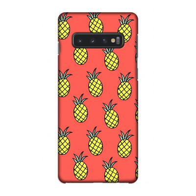 Ananas: Samsung Galaxy S10 4G Volledig Geprint Hoesje