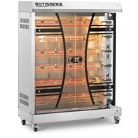 Elektrische kippengrill - 6 spiesen voor 36 kippen - met verlichting en wielen - Royal Catering Elektrische kippengrill - 6 spiesen voor 36 kippen - met verlichting en wielen - Royal Catering