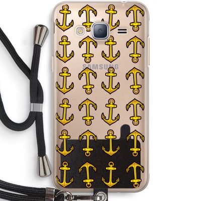 Musketon Anchor: Samsung Galaxy J3 (2016) Transparant Hoesje met koord