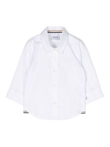 BOSS Kidswear chemise en coton à logo brodé - Blanc