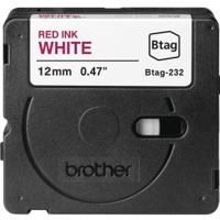 Brother BTAG-232 labelprinter-tape Rood op wit Brother BTAG-232 labelprinter-tape Rood op wit