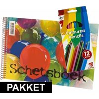 A4 schetsboek inclusief kleurpotloden A4 schetsboek inclusief kleurpotloden