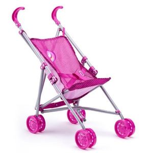 Roze poppen buggy met eenhoorn   -