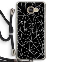 Geometrische lijnen wit: Samsung Galaxy A5 (2016) Transparant Hoesje met koord