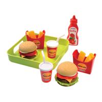 Ecoiffier 100% chef hamburgerset op dienblad Ecoiffier 100% chef hamburgerset op dienblad